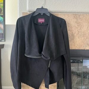 Vigoss Women's Black Drape Front Blazer